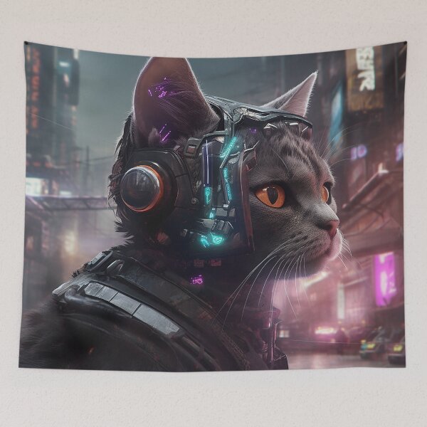 Item preview, The Futuristic Cat designed and sold by veldabarrel56.