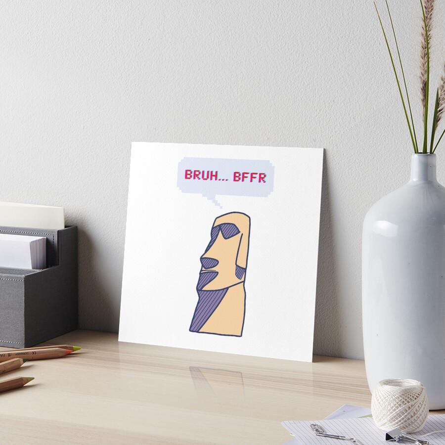 Moai BFFR Sticker | Art Board Print