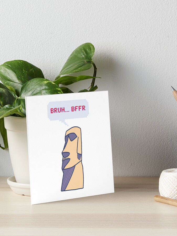 Moai BFFR Sticker | Art Board Print