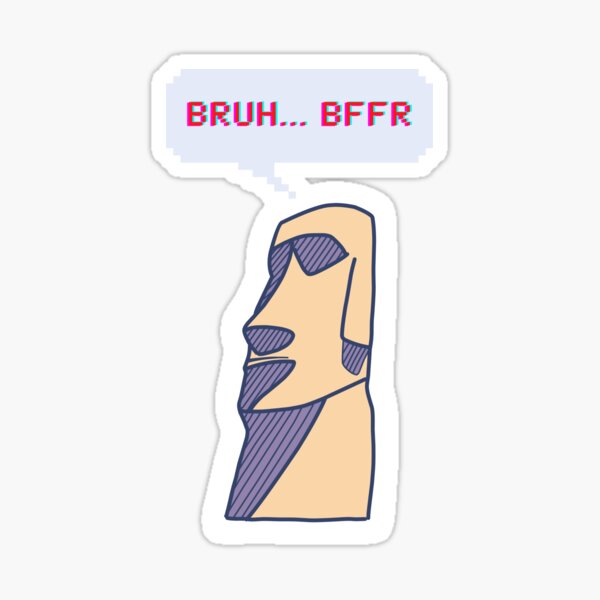 Emoji Moai Stickers for Sale
