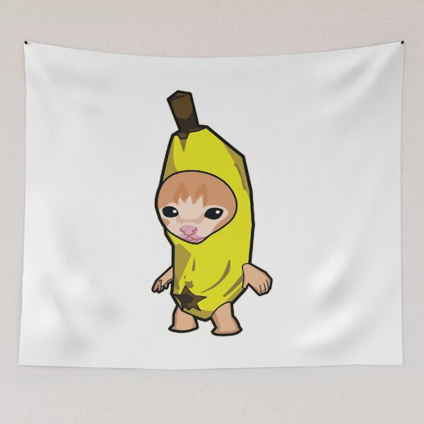 Item preview, hapi banana Cat (on white) designed and sold by Rzera-.