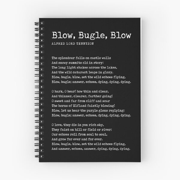 Item preview, Blow, Bugle, Blow - Alfred Lord Tennyson Poem - Literature - Typewriter Print - Black designed and sold by Studio Grafiikka.