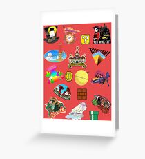 Super Mario Odyssey Location Stickers XL for Individual Greeting Card