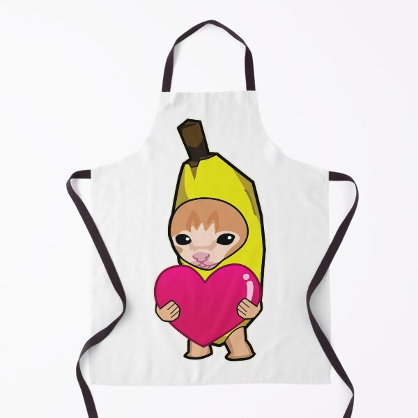 Item preview, banana cat holding heart (on white) meme designed and sold by Rzera-.