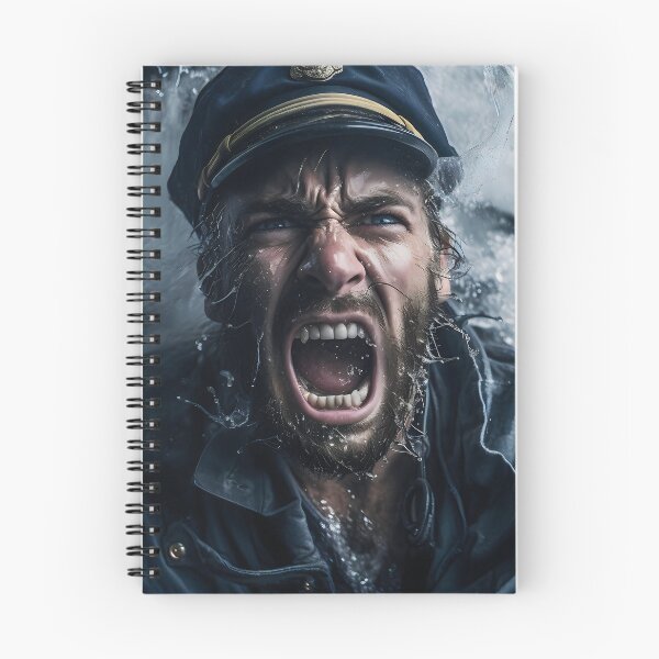 Item preview, Male Essence V: Illustration of a brave sailor facing the fury of the ocean in an epic battle against the waves. designed and sold by InsaneLEDP.
