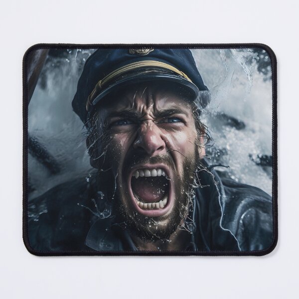 Item preview, Male Essence V: Illustration of a brave sailor facing the fury of the ocean in an epic battle against the waves. designed and sold by InsaneLEDP.