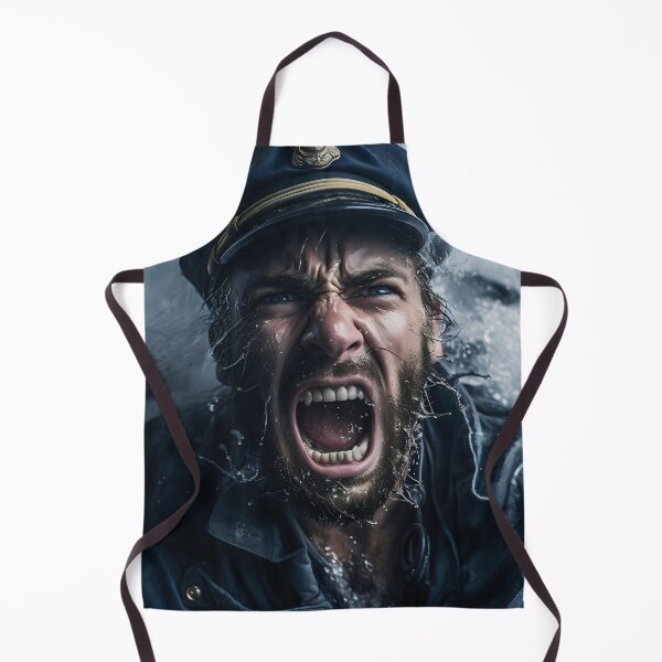 Item preview, Male Essence V: Illustration of a brave sailor facing the fury of the ocean in an epic battle against the waves. designed and sold by InsaneLEDP.