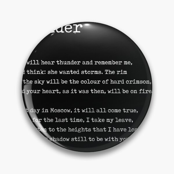 Item preview, You Will Hear Thunder - Anna Akhmatova Poem - Literature - Typewriter Print - Black designed and sold by Studio Grafiikka.