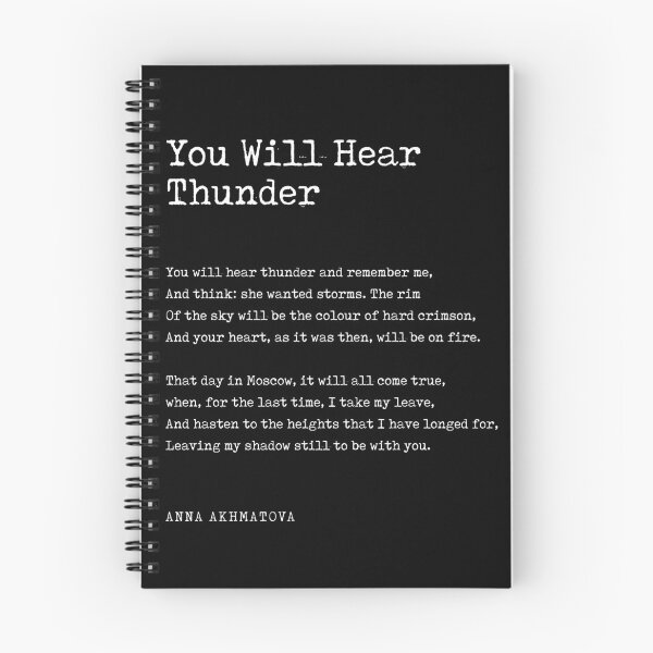 Item preview, You Will Hear Thunder - Anna Akhmatova Poem - Literature - Typewriter Print - Black designed and sold by Studio Grafiikka.