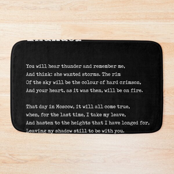 Item preview, You Will Hear Thunder - Anna Akhmatova Poem - Literature - Typewriter Print - Black designed and sold by Studio Grafiikka.