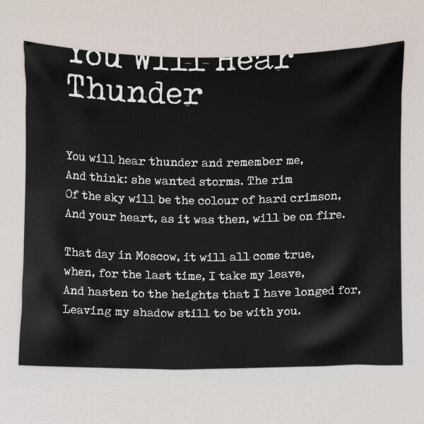 Item preview, You Will Hear Thunder - Anna Akhmatova Poem - Literature - Typewriter Print - Black designed and sold by Studio Grafiikka.
