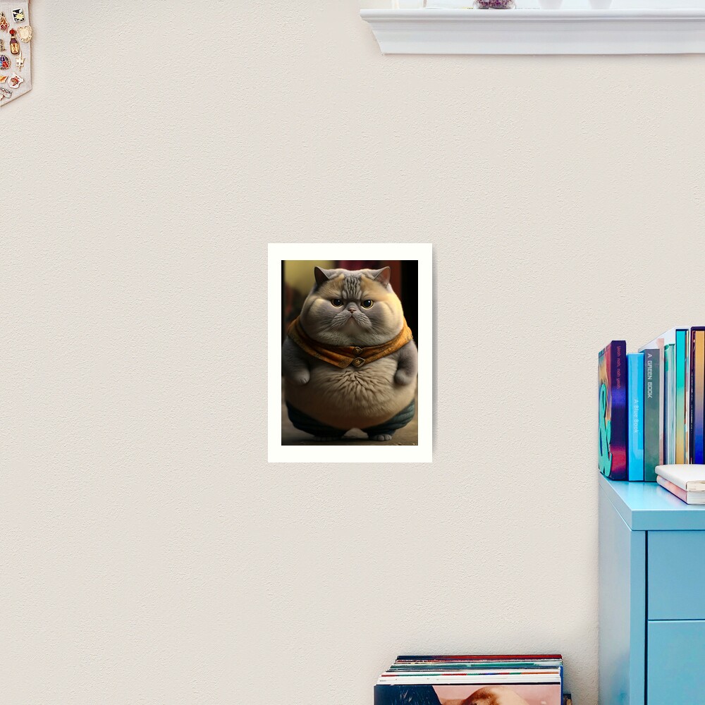 Fat cat face frowning Poster for Sale by Petschar