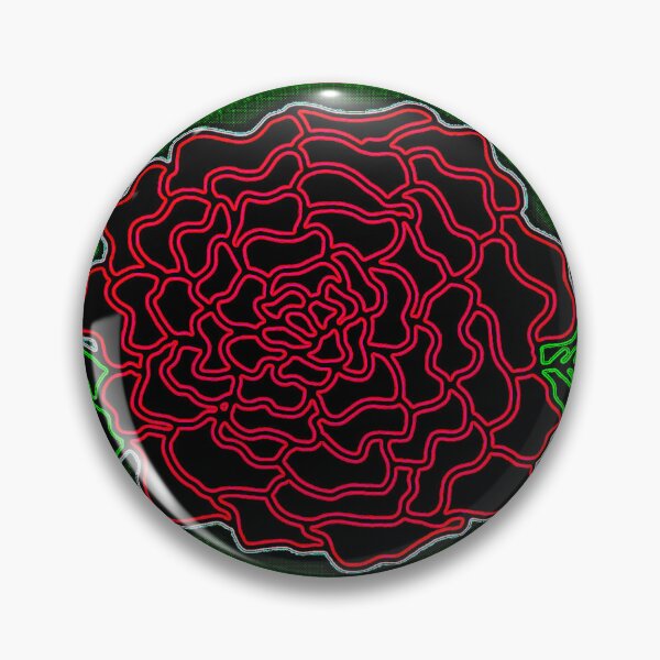 Item preview, Red Rose Green Aura Hand Drawn Folk Artwork designed and sold by Earth Nature Creations.