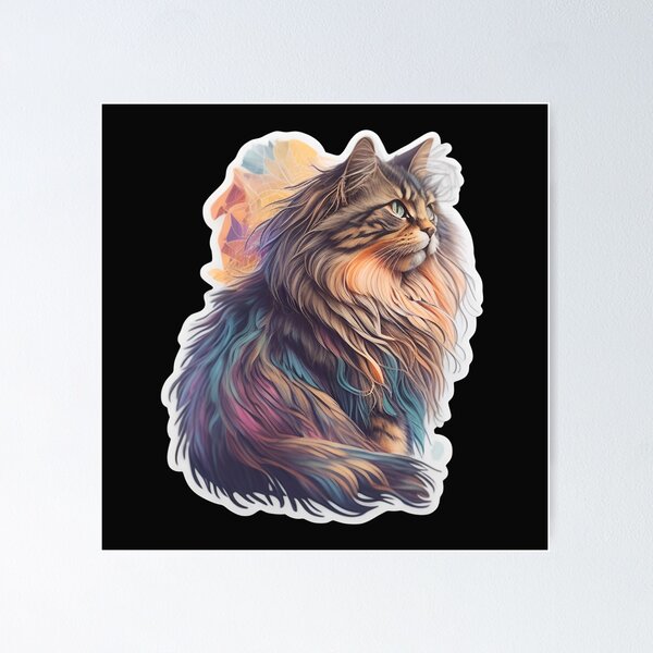 Item preview, Maine Coon (Sticker and Print Out) designed and sold by Sir Elgin Ortiz.