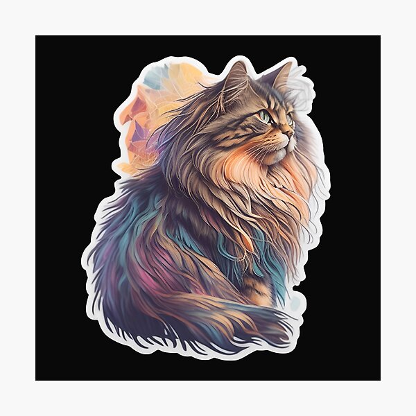 Item preview, Maine Coon (Sticker and Print Out) designed and sold by Sir Elgin Ortiz.