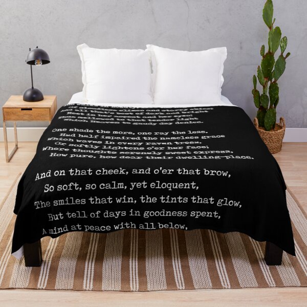Item preview, She Walks In Beauty - George Gordon Byron Poem - Literature - Typewriter Print - Black designed and sold by Studio Grafiikka.