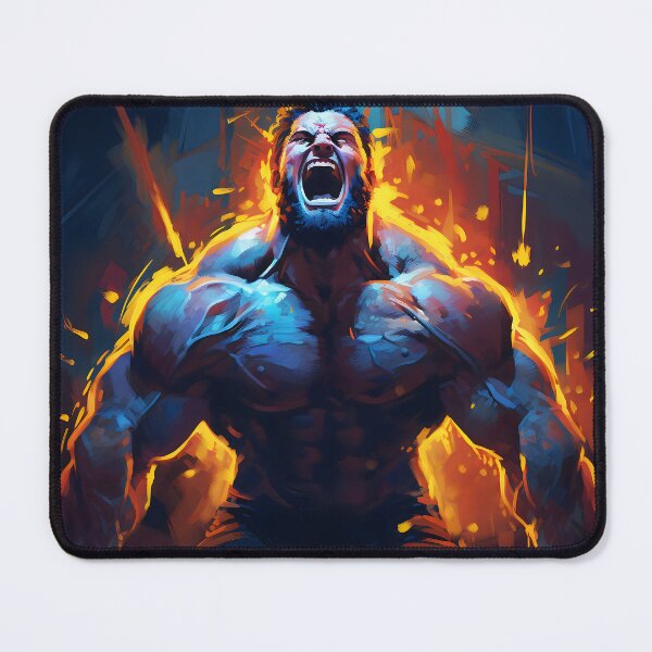 Item preview, Male Essence VIII:Illustration of a Powerlifter Reaching Maximum Weight designed and sold by InsaneLEDP.