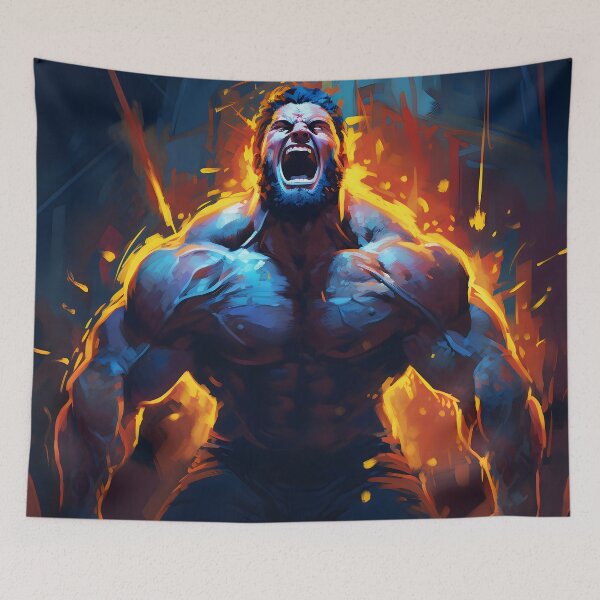 Item preview, Male Essence VIII:Illustration of a Powerlifter Reaching Maximum Weight designed and sold by InsaneLEDP.