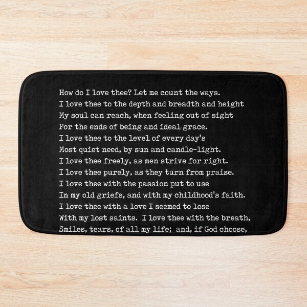 Item preview, How Do I Love Thee? - Elizabeth Barrett Browning Poem - Literature - Typewriter Print - Black designed and sold by Studio Grafiikka.
