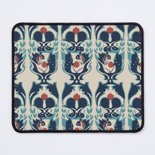 Item preview, Blue Red Abstract Floral Pattern designed and sold by Sturdust.