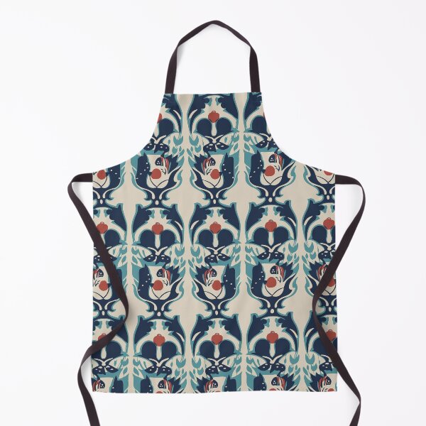 Item preview, Blue Red Abstract Floral Pattern designed and sold by Sturdust.