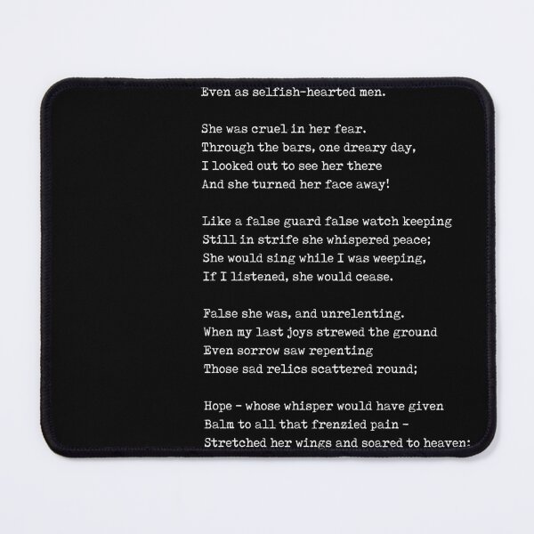 Item preview, Hope - Emily Jane Bronte Poem - Literature - Typewriter Print 2 - Black designed and sold by Studio Grafiikka.