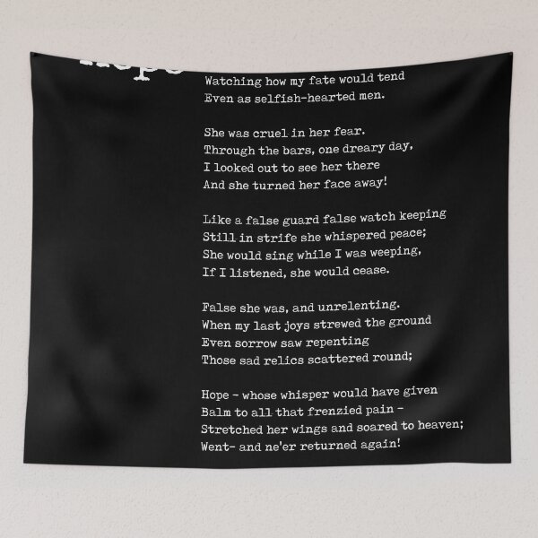 Item preview, Hope - Emily Jane Bronte Poem - Literature - Typewriter Print 2 - Black designed and sold by Studio Grafiikka.