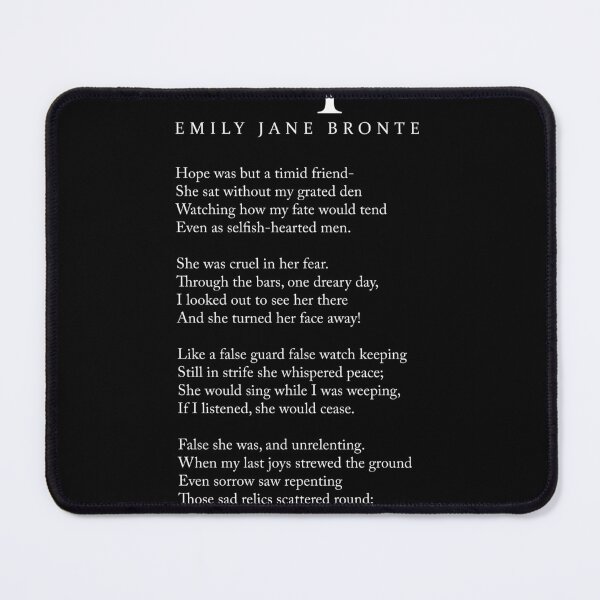 Item preview, Hope - Emily Jane Bronte Poem - Literature - Typography Print 2 - Black designed and sold by Studio Grafiikka.