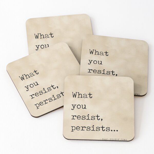 Artikelvorschau, What you resist, persists - Carl Gustav Jung Quote - Literature - Typewriter Print - Vintage entworfen und verkauft von Studio Grafiikka.
