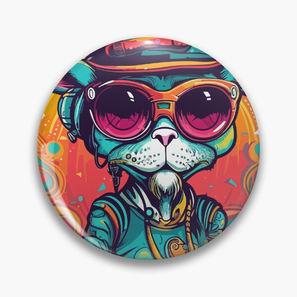 Item preview, Feline Fashion: Stylish Cat with Glasses and Hat designed and sold by Koji2R.