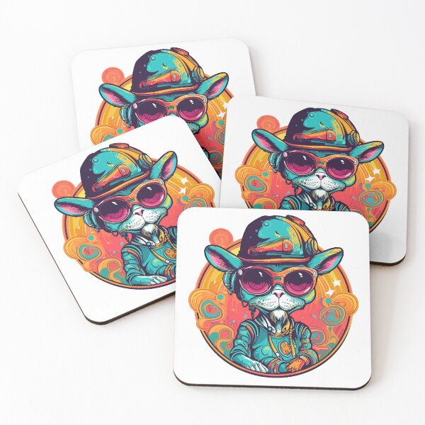 Item preview, Feline Fashion: Stylish Cat with Glasses and Hat designed and sold by Koji2R.