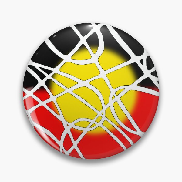 Item preview, Aboriginal Indigenous Flag White Line Art designed and sold by Decaying-corpse.