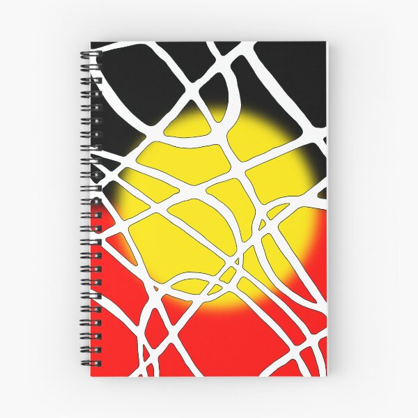 Item preview, Aboriginal Indigenous Flag White Line Art designed and sold by Decaying-corpse.