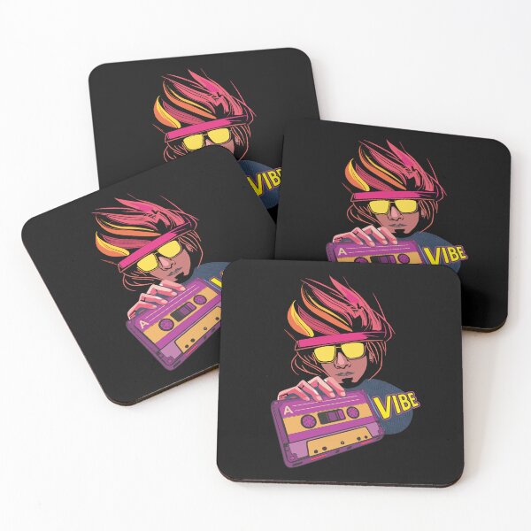 Item preview, Audio Cassette Vibe 80s Retro Vintage Boy with Pink Hair 1980s Music Lover  designed and sold by alenaz.