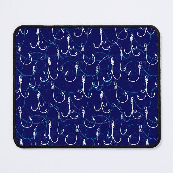 Item preview, Fishing Fish hook Blue Design Print Pattern designed and sold by Kriengsaktalek.