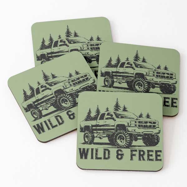 Item preview, 4x4 Off-Road Explorer Pickup - Wild & Free - Black designed and sold by RetroNeon.