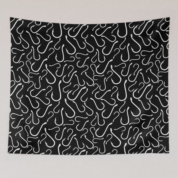 Item preview, Fishing Fish hook Black Design Print Pattern designed and sold by Kriengsaktalek.