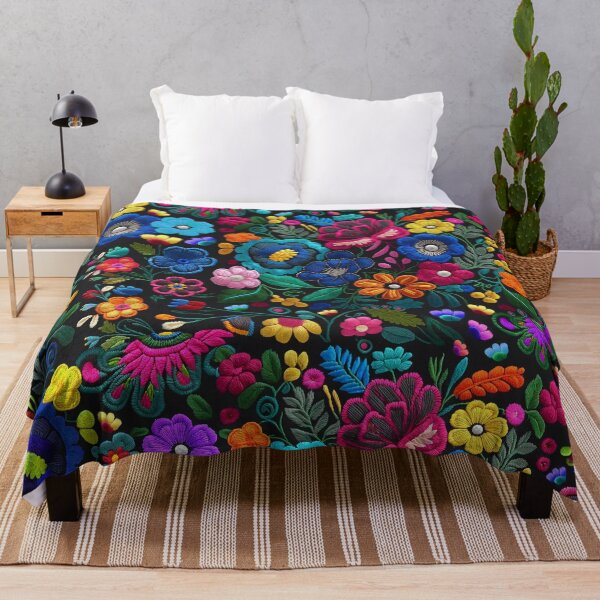 Aperçu de l'œuvre Motif de fleurs brodées espagnoles mexicaines 3 créée et vendue par elizdesign.