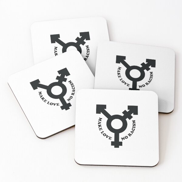 Item preview, anti terf make love no racism black and white color designed and sold by MortalRight.