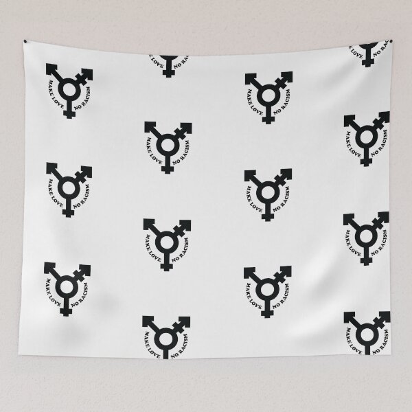 Item preview, anti terf make love no racism black and white color designed and sold by MortalRight.