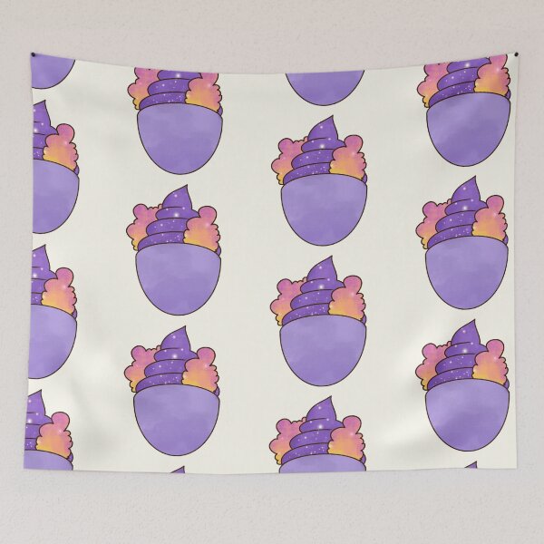 Item preview, Kawaii rosy clouds and starry sky sundae fantasy sticker design by DozyJov designed and sold by DozyJov.