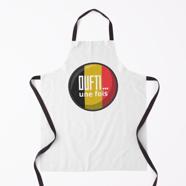 Item preview, Oufti... un fois: Belgian expression from Liège on a Belgian flag in the shape of a black yellow red circle designed and sold by PausePapote.