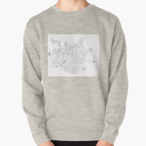 Polymer crystallization, pen and ink on paper Pullover Sweatshirt