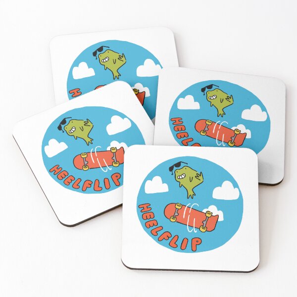 Item preview, Cool skateboard heelflip forg doodel badge designed and sold by RNASstuff.