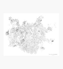 Polymer crystallization, pen and ink on paper Photographic Print