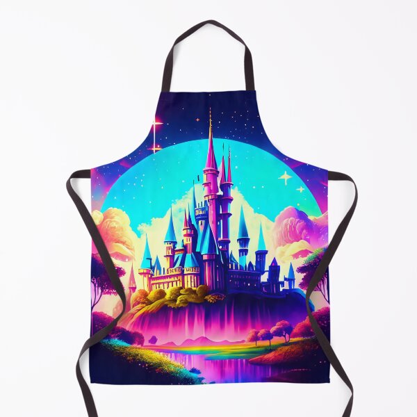 Item preview, Fairytale 80s night: watercolor fairytale castle, trees and fields in spring designed and sold by byaz3.