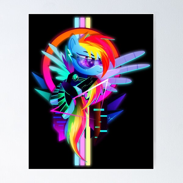 Item preview, Synthwave Rainbow Dash designed and sold by Ilona Iske.