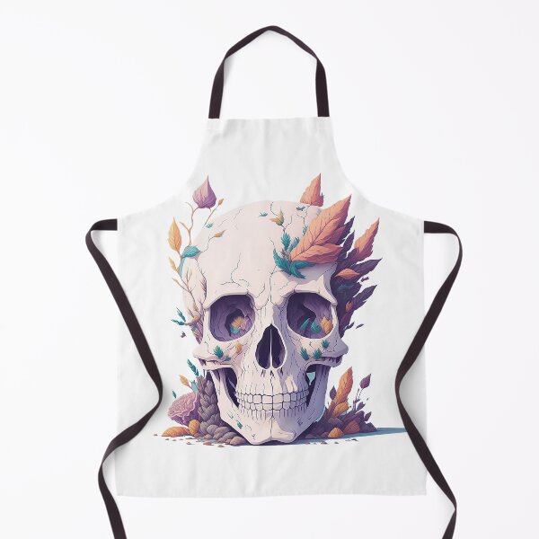 Item preview, Skull head covered with flowers on it hallowenn digital art illustration designed and sold by Sashindra Wijayarathna.