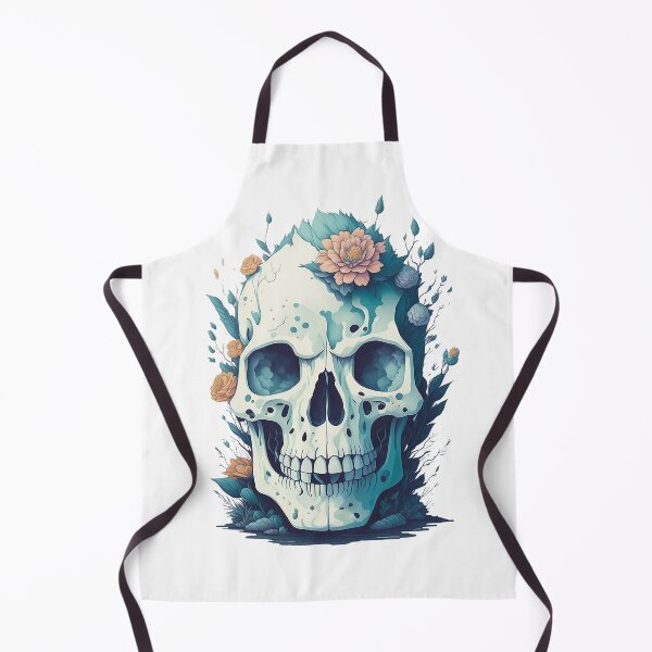 Item preview, Skull head covered with flowers on it hallowenn digital art illustration designed and sold by Sashindra Wijayarathna.