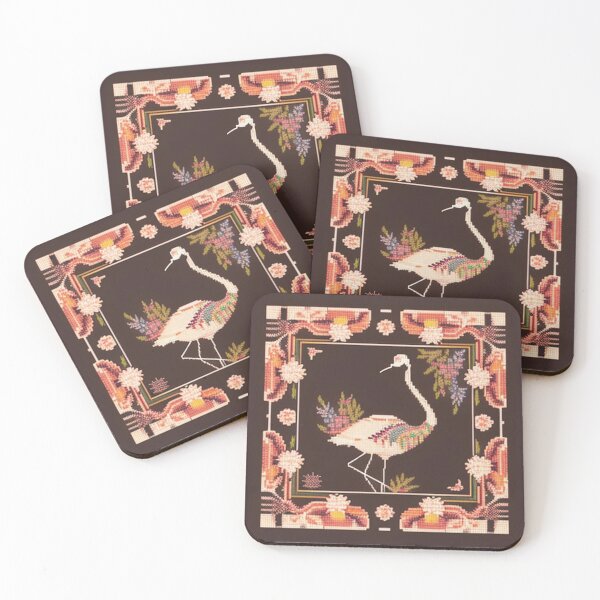Item preview, Needlepoint crane  designed and sold by Roxburylane.
